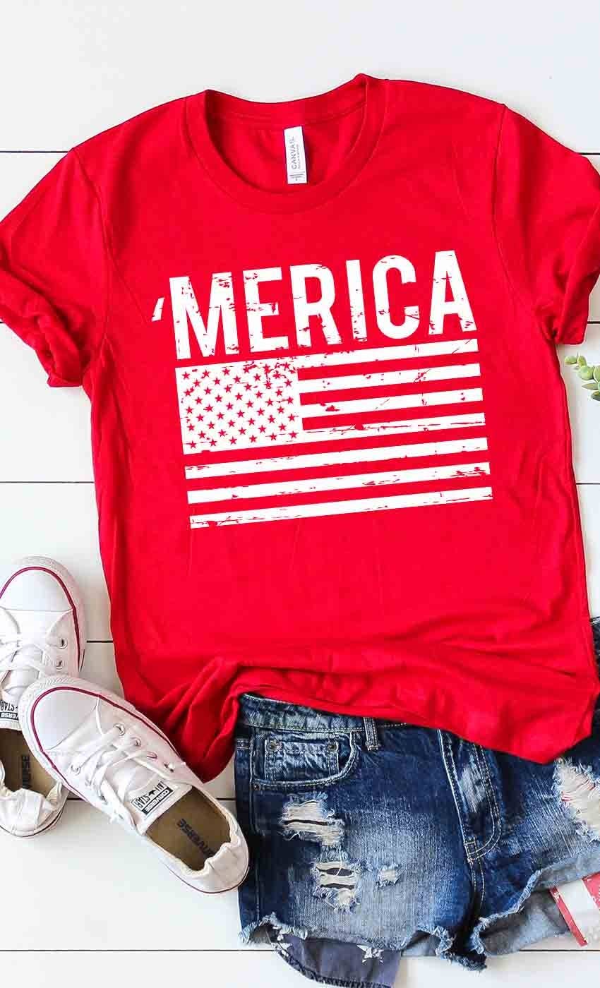 America flag Graphic Tee
