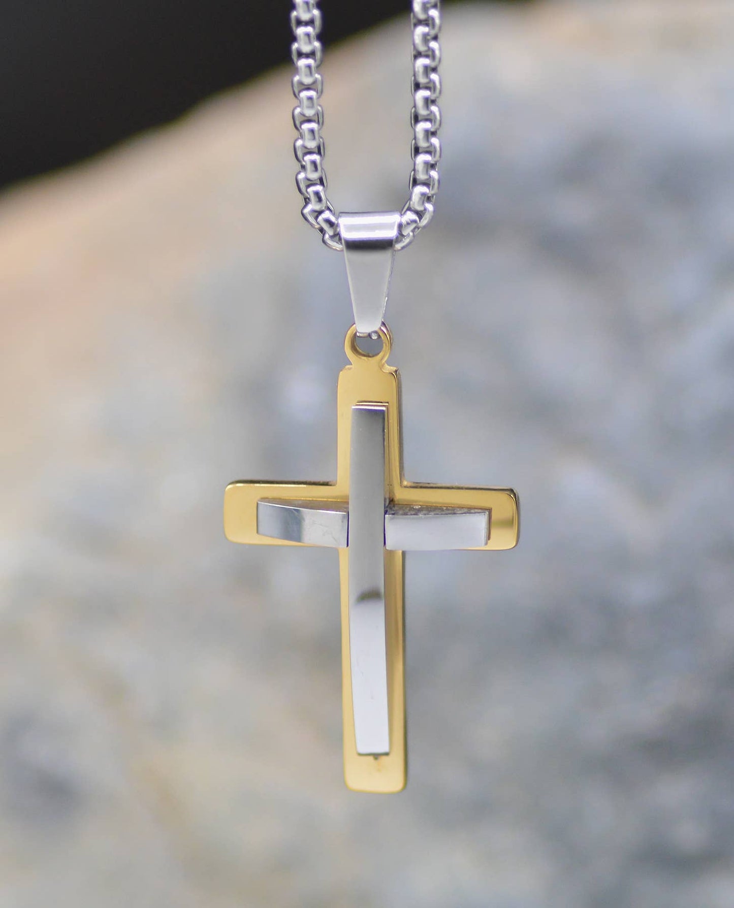 Silver/Gold Cross Necklace