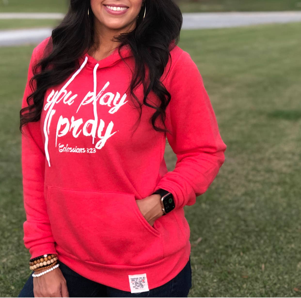 You play I pray Hoodie Red