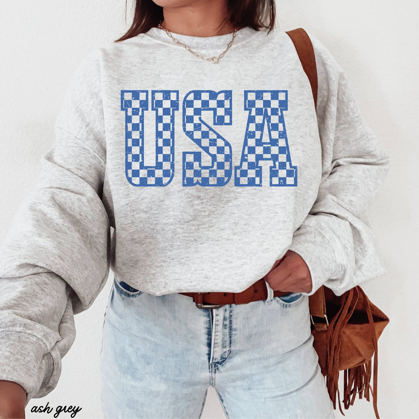 Checkered USA Sweatshirt