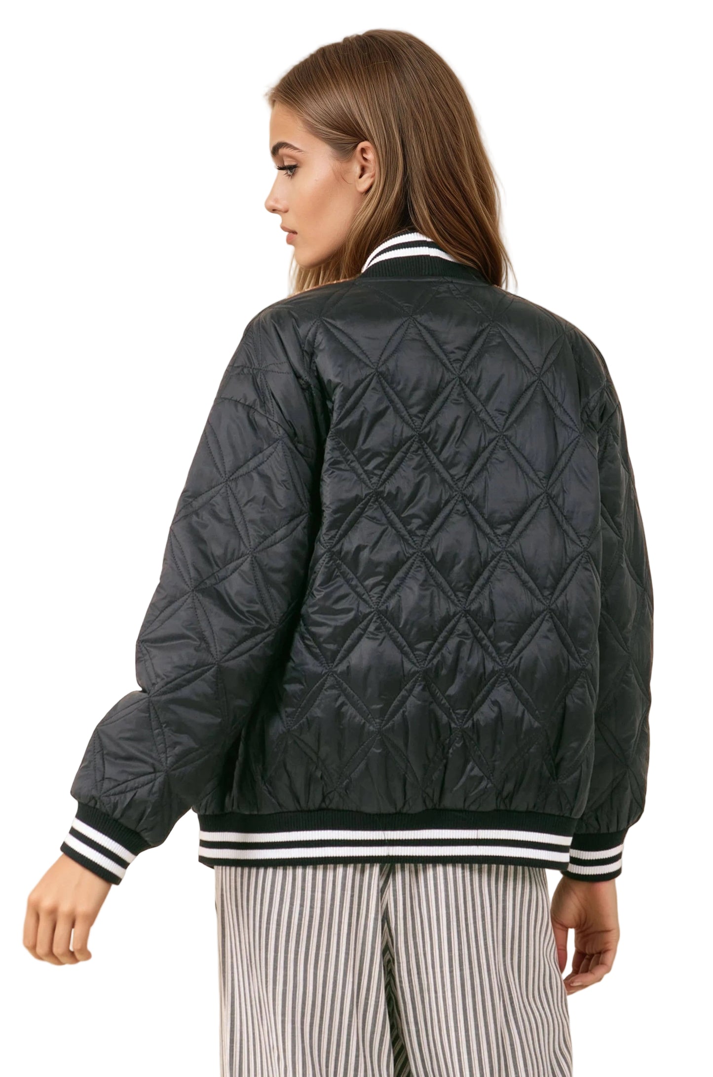 QUILTED OPEN CARDIGAN