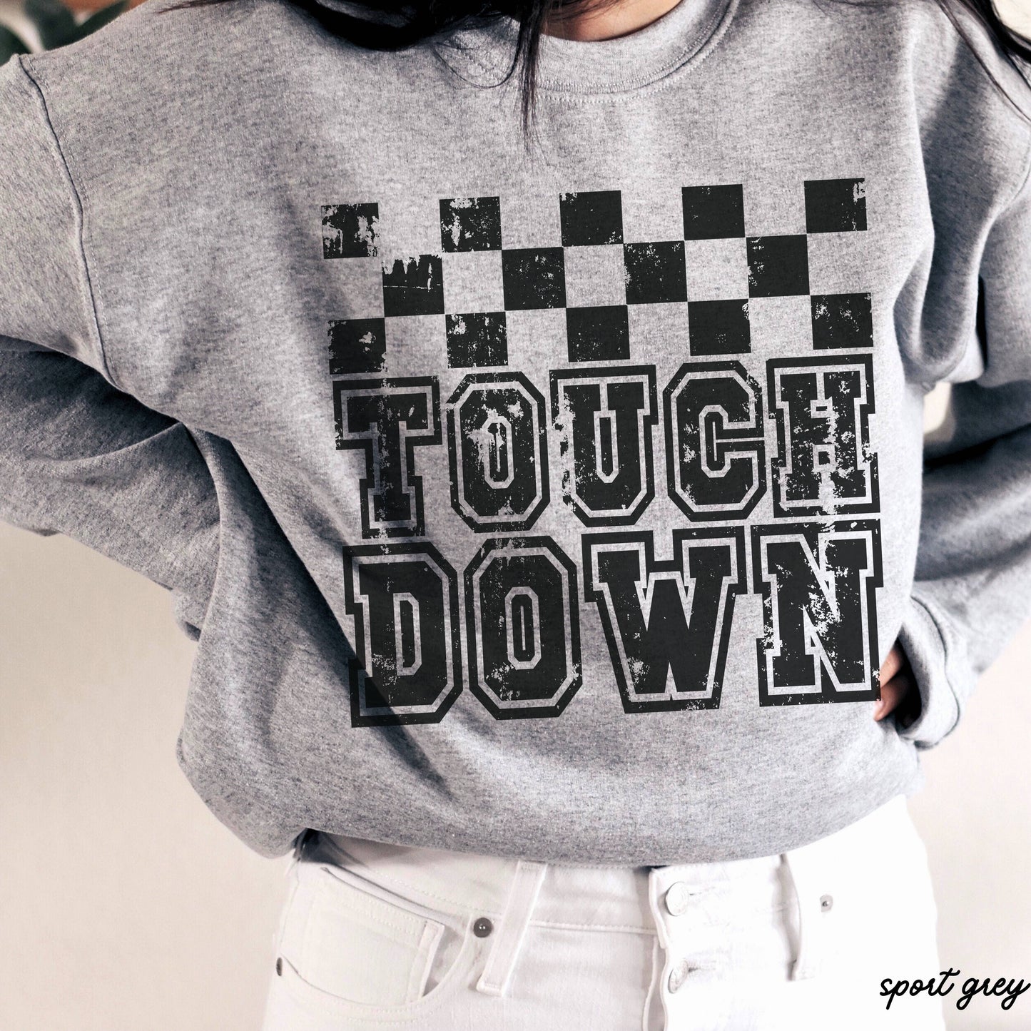 Touch Down Checkered Sweatshirt