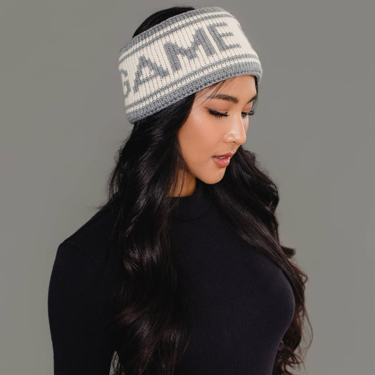 Gray & Beige Game Day Knit Headband