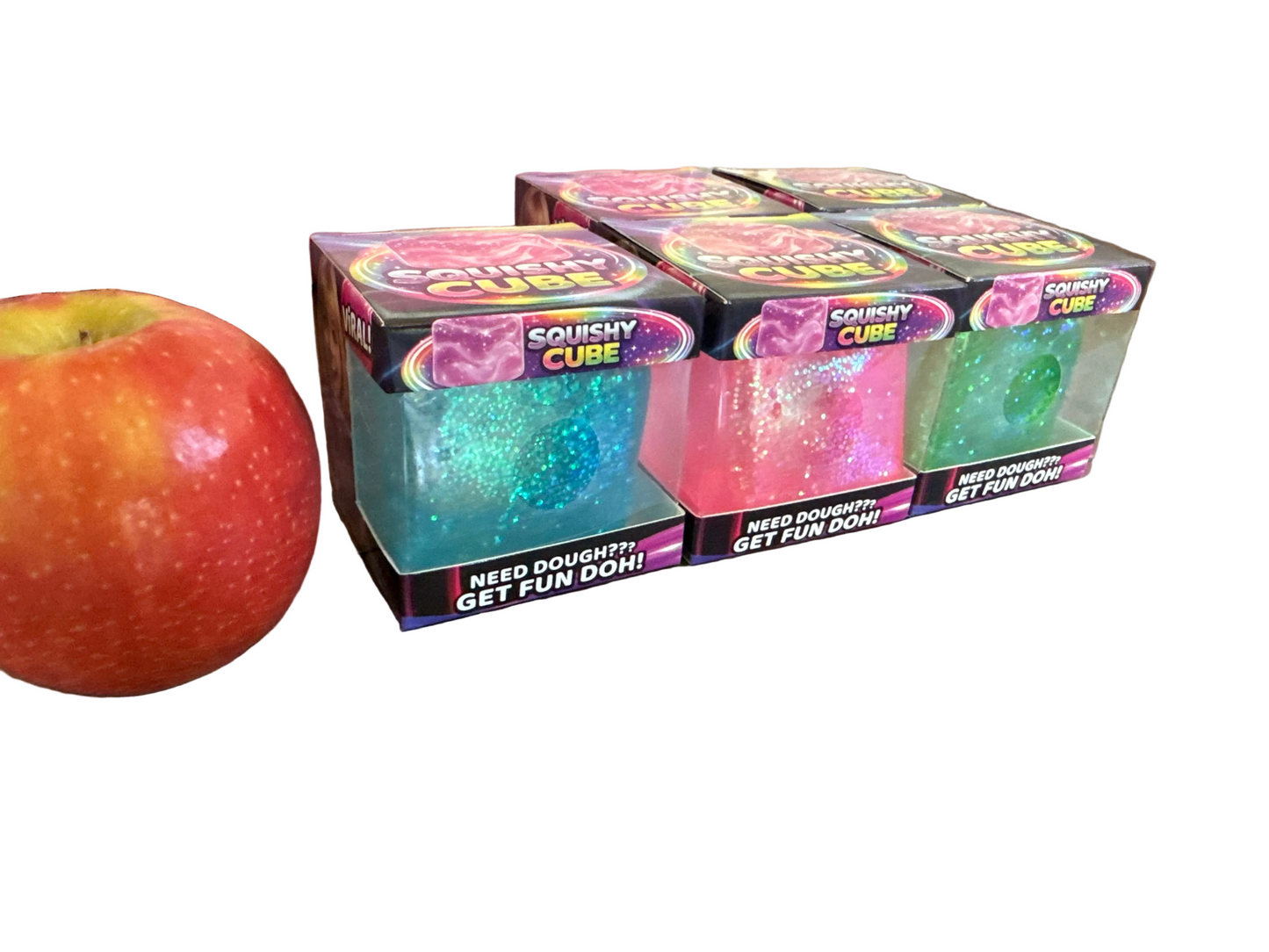 Fun Doh Squish & Squeeze Sparkle Cube Fidget Toy