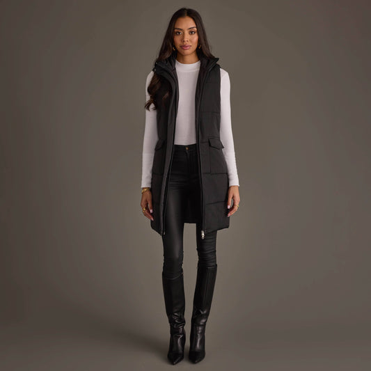 Black Long Vest