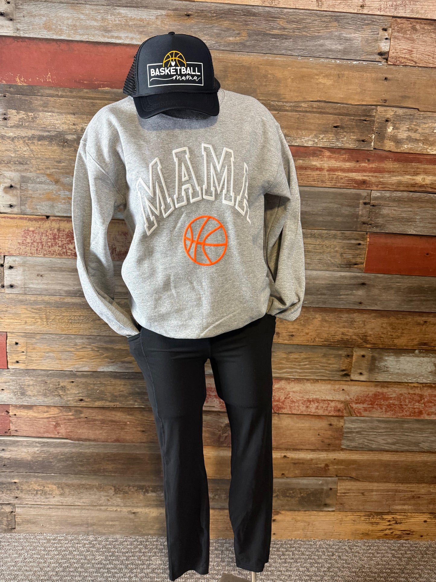 3D Puff Basketball Mama Sweatshirt