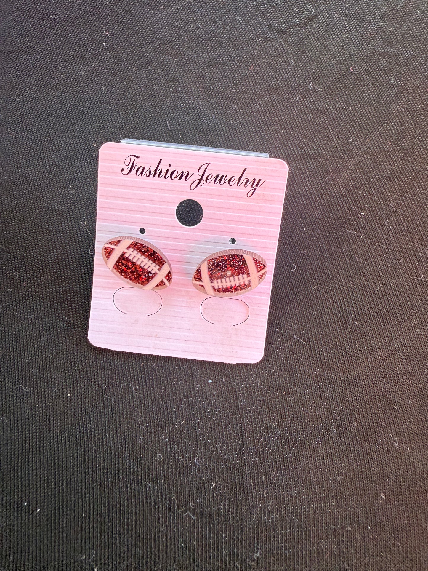 Football Glitter Earrings