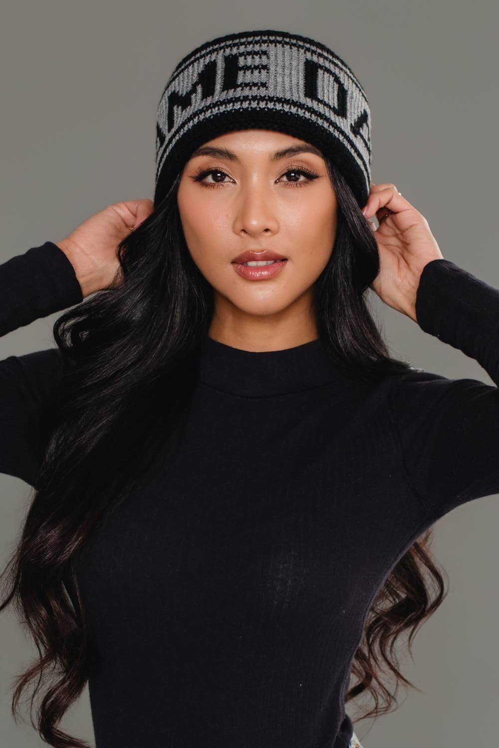 Black & Gray Game Day Knit Headband