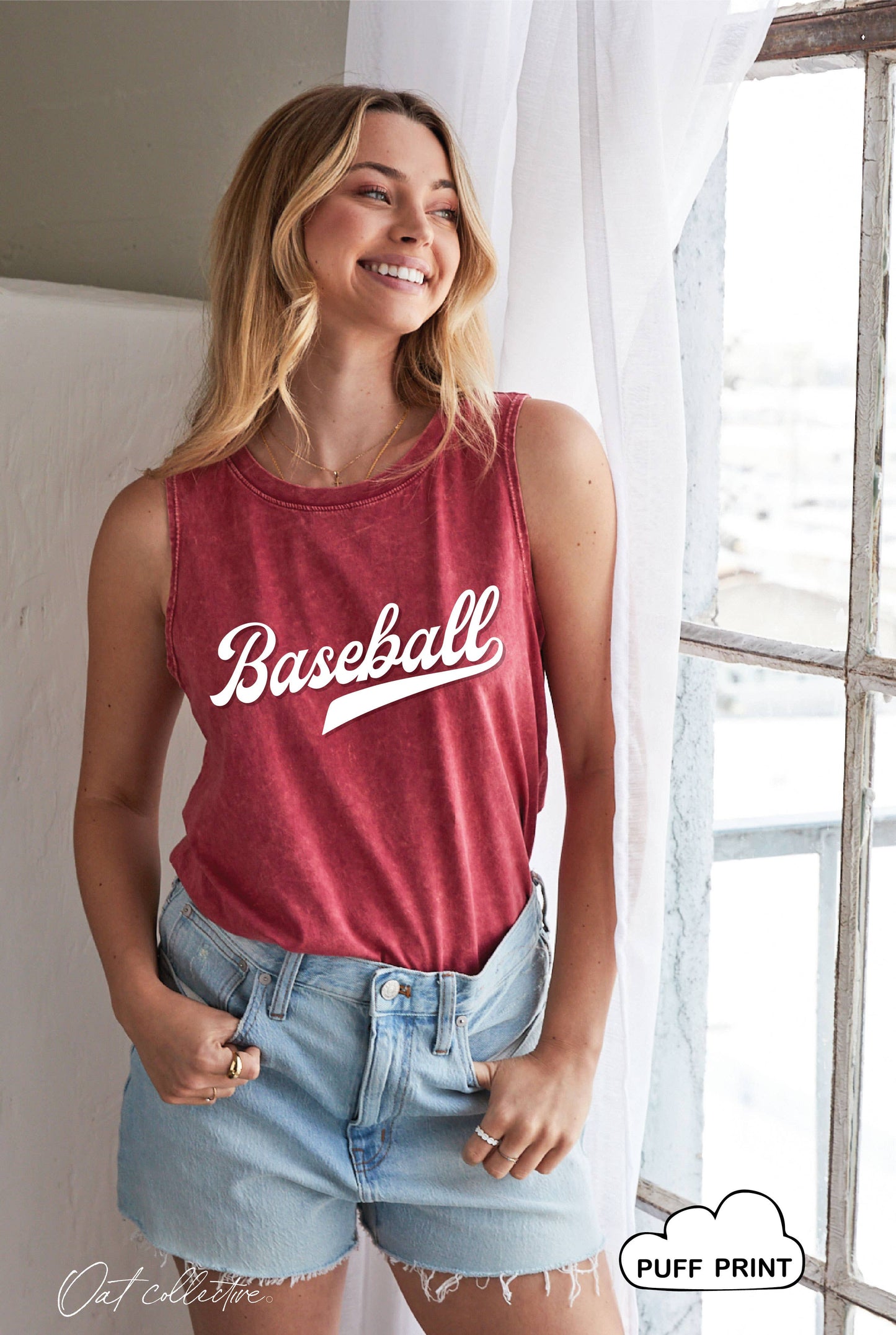 BASEBALL TANK Red