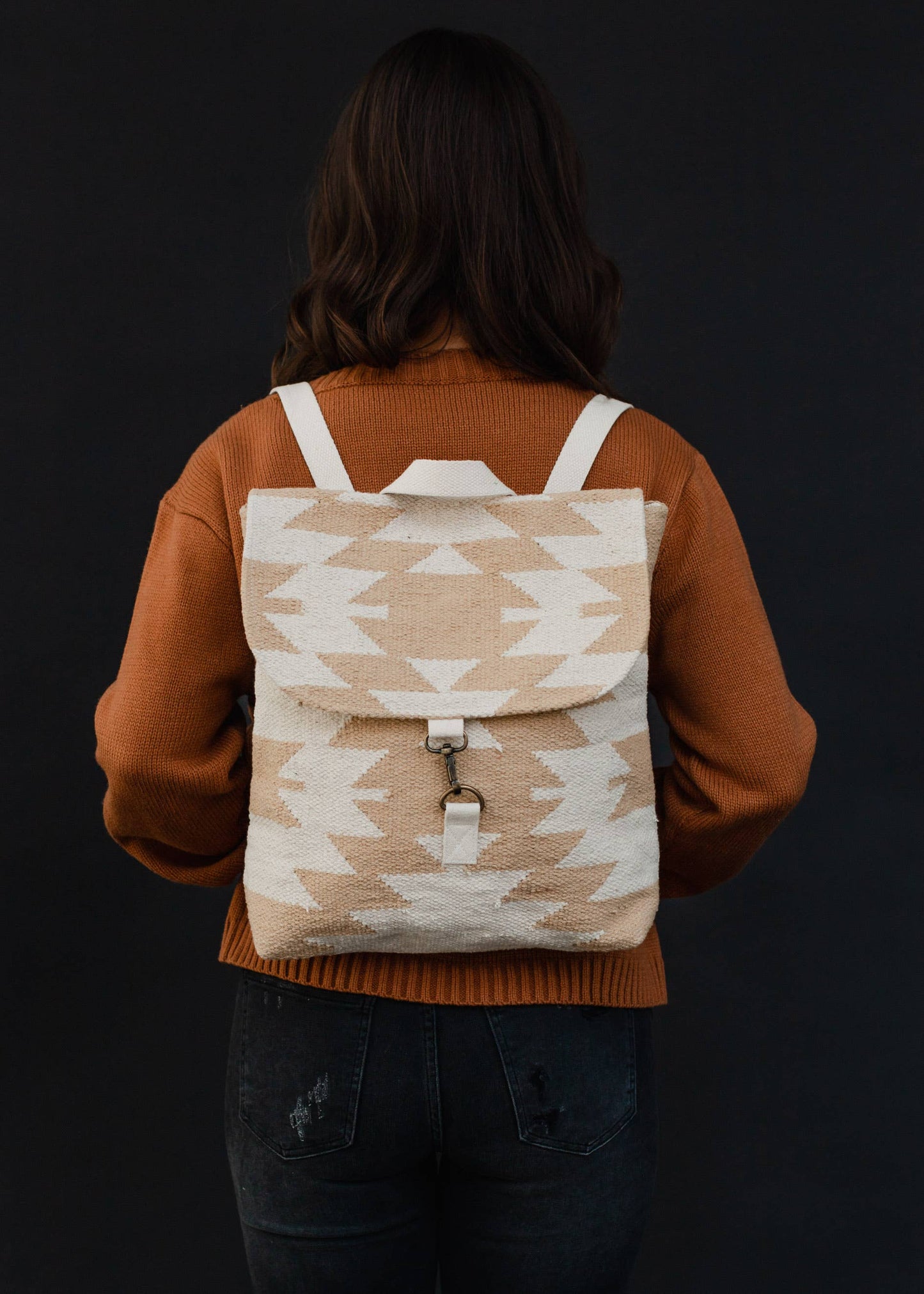 Tan & Cream Aztec Backpack