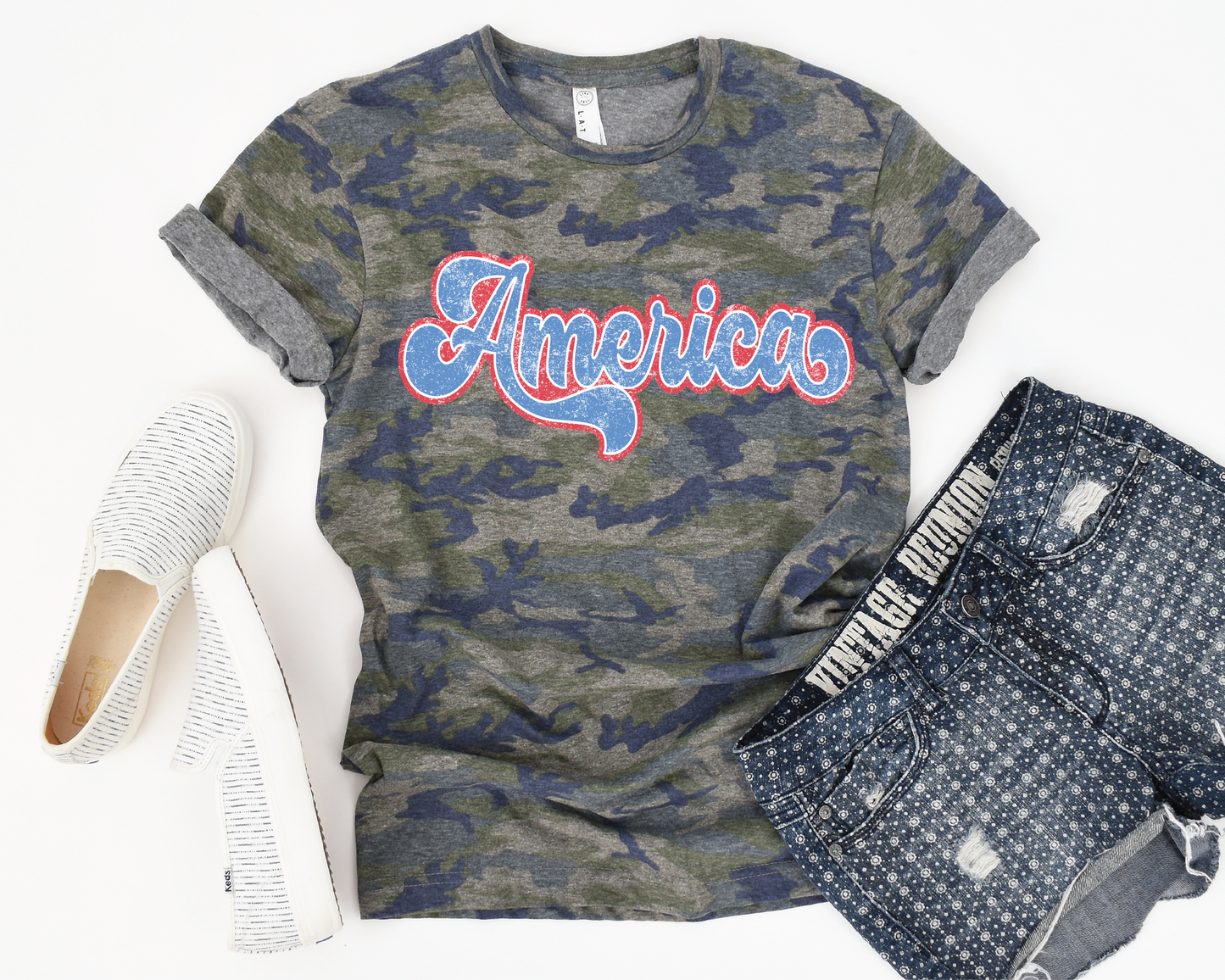America Camo Tee