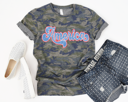 America Camo Tee