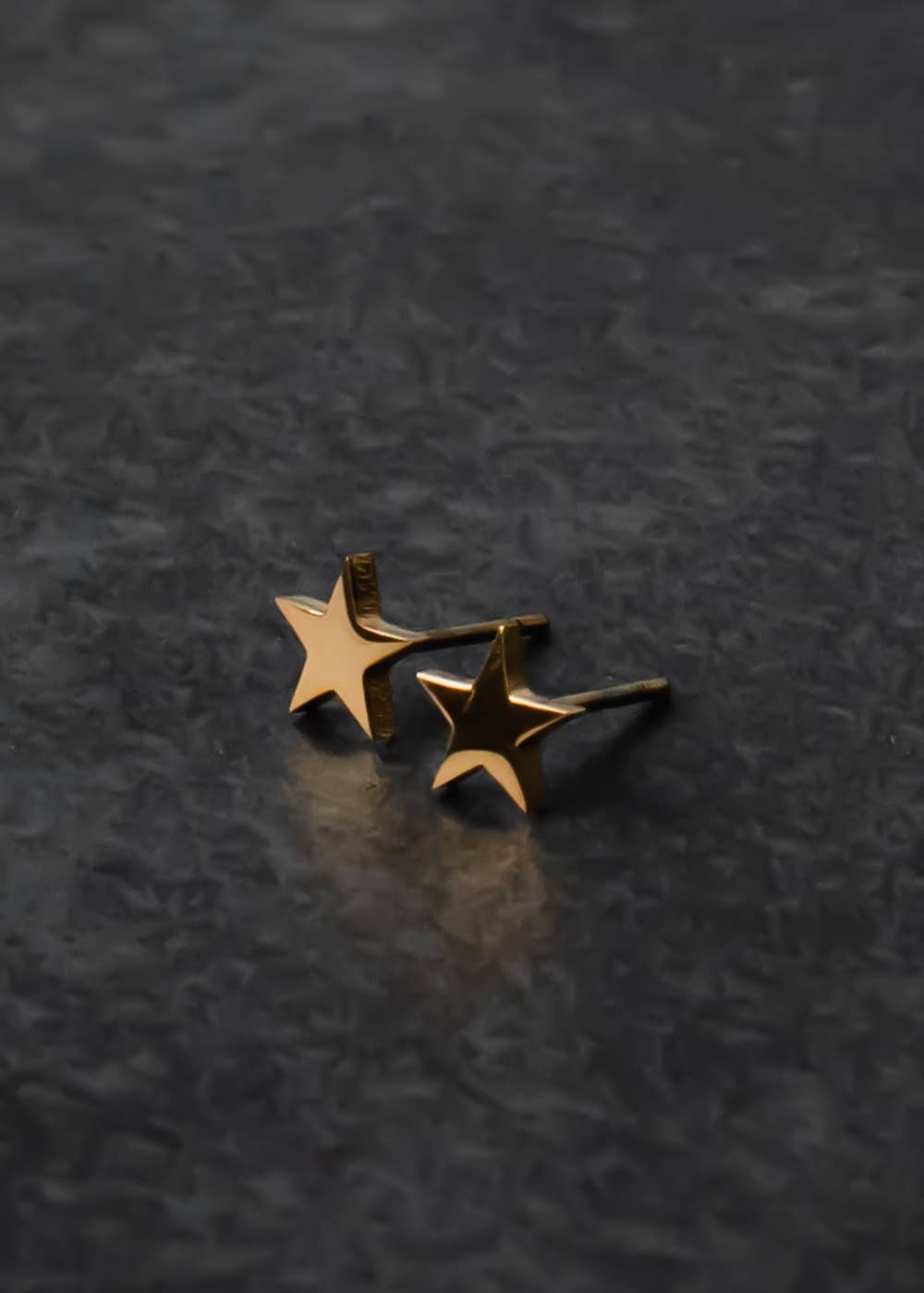 Gold Star Stud Earrings