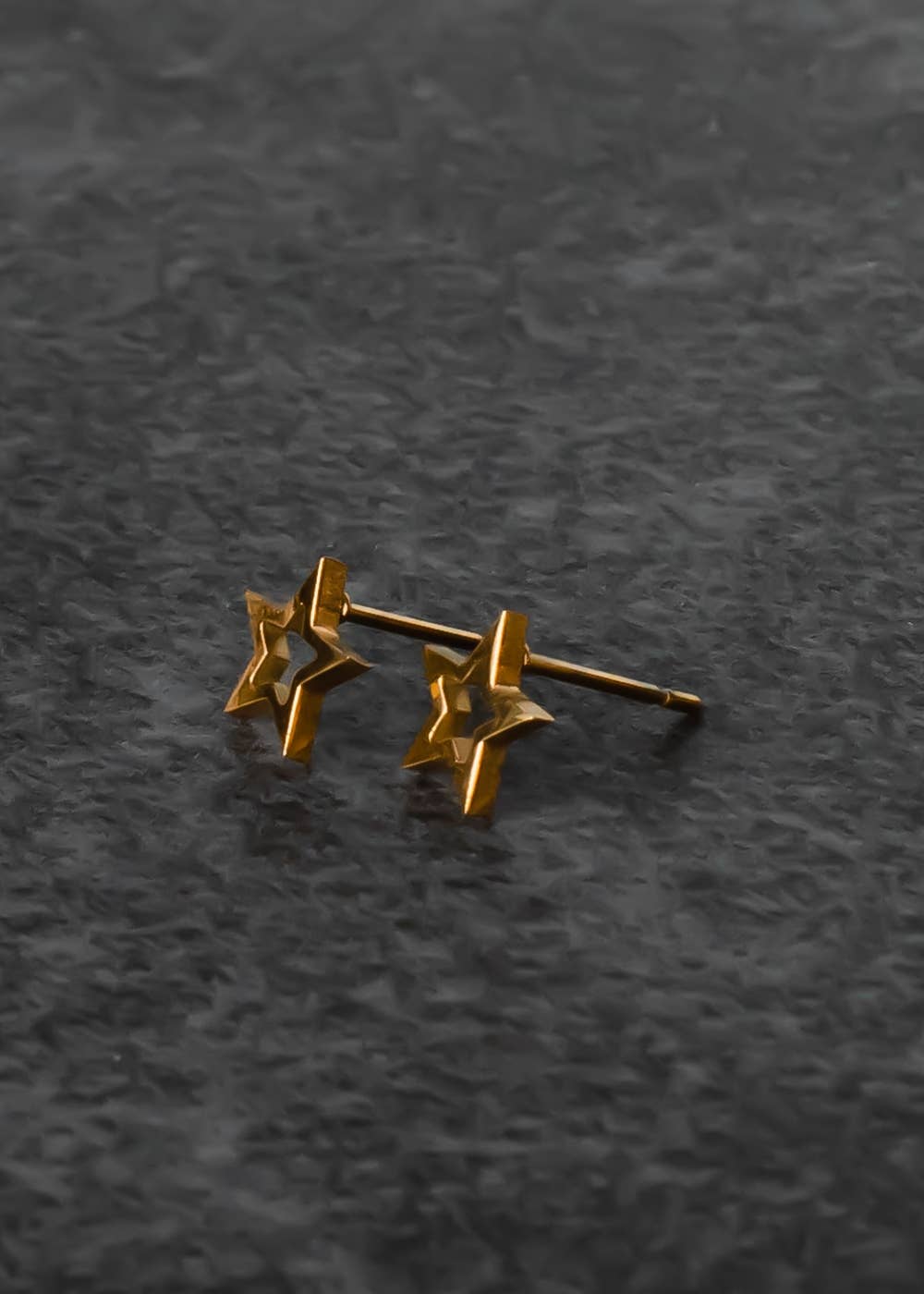 Gold Star Stud Earrings